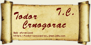 Todor Crnogorac vizit kartica